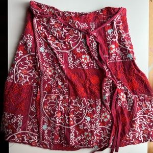 Anthropologie Embroidered Skirt